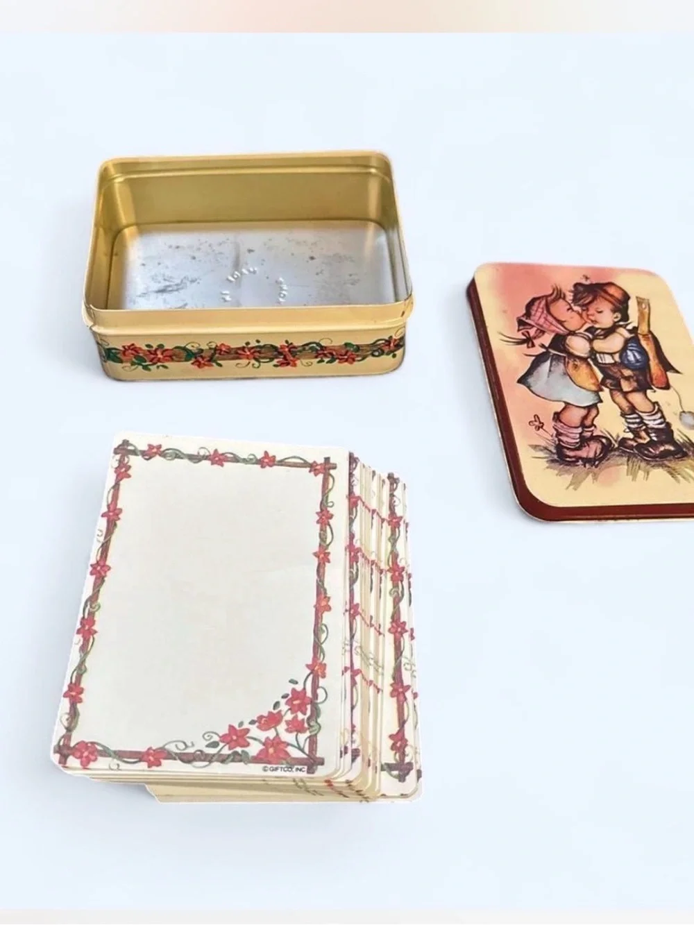 Vintage 70’s Hummel First Kiss Stationary Tin